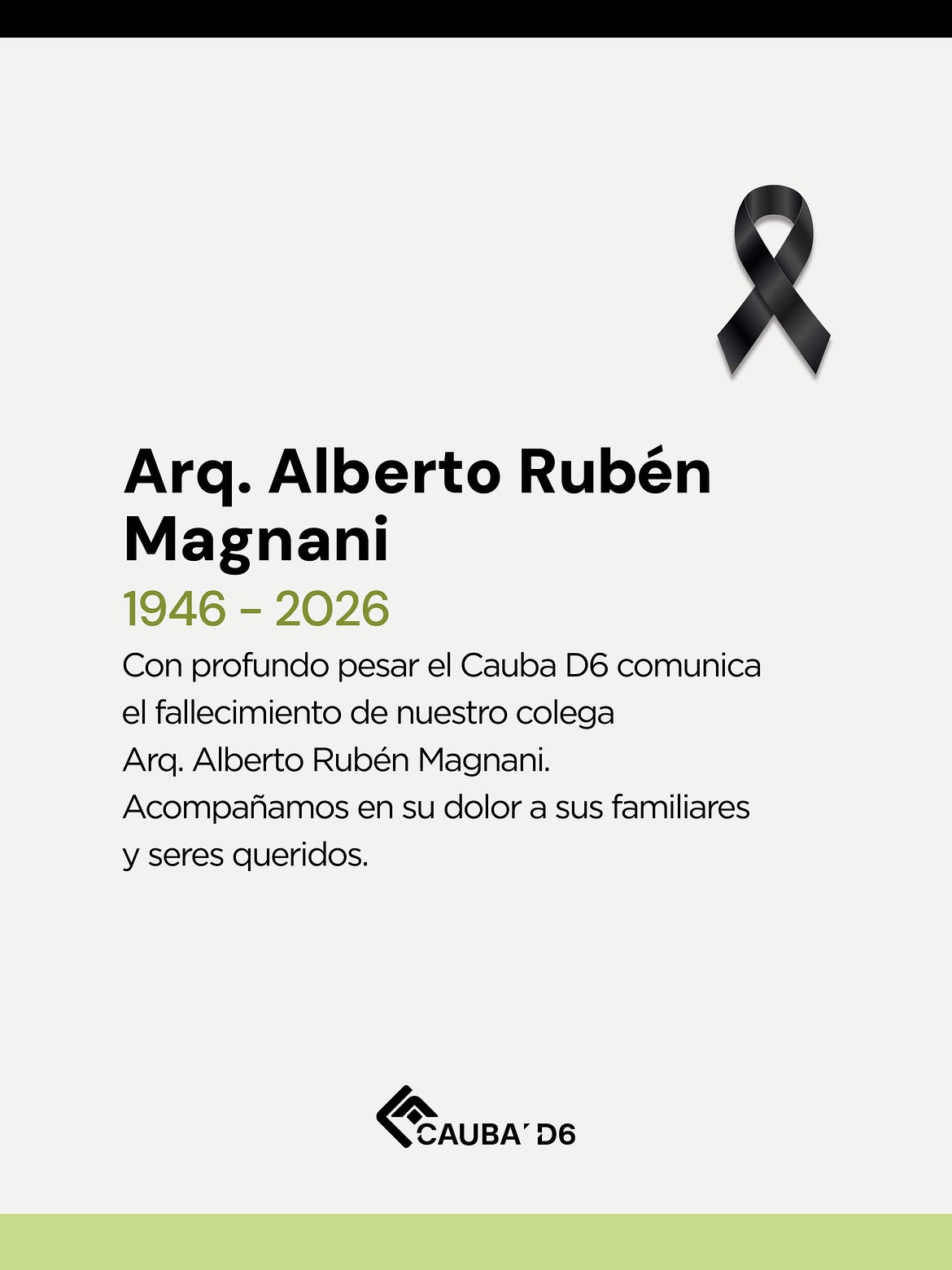 Arq. Alberto Rubén Magnani – QEPD