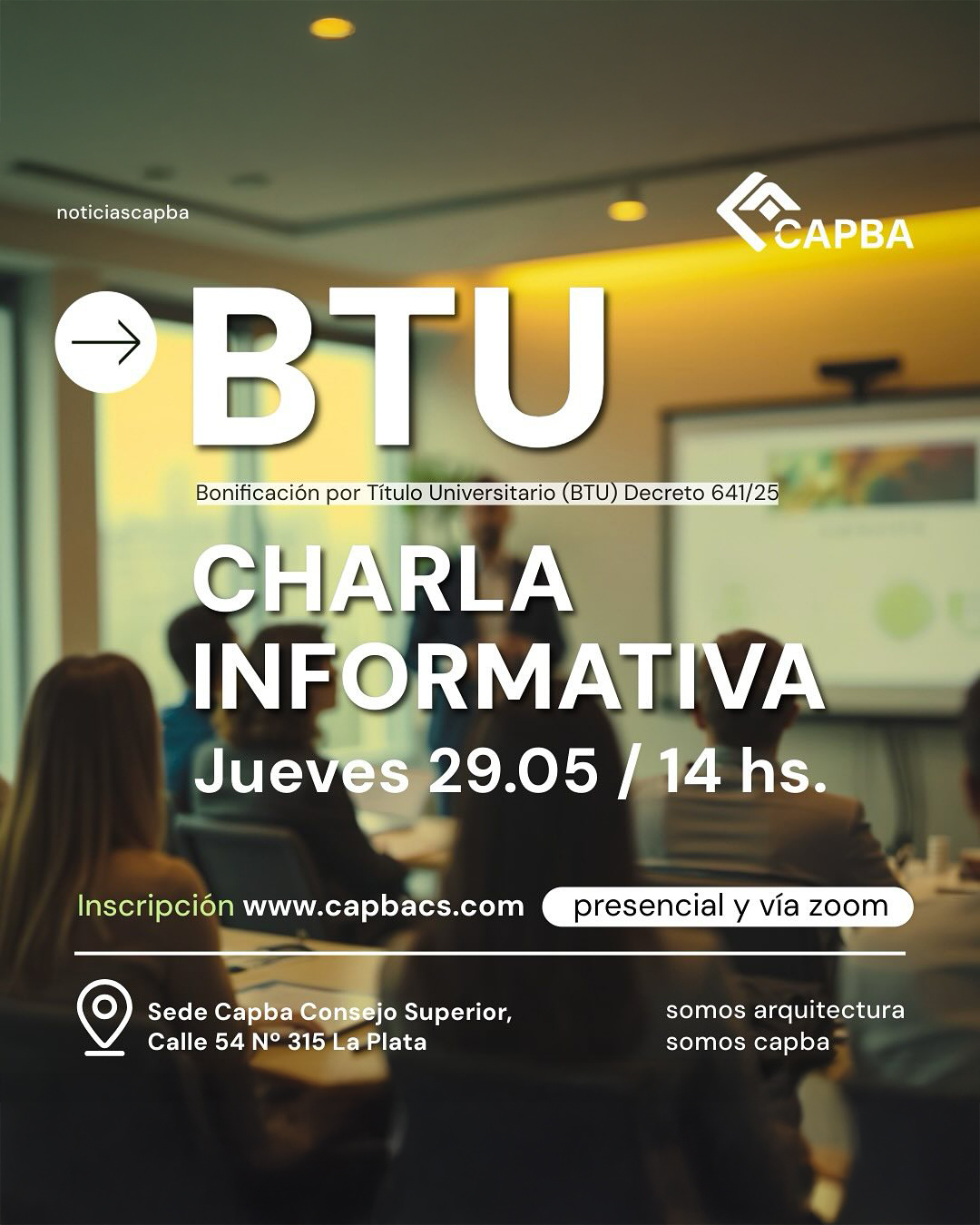 BTU: Charla informativa