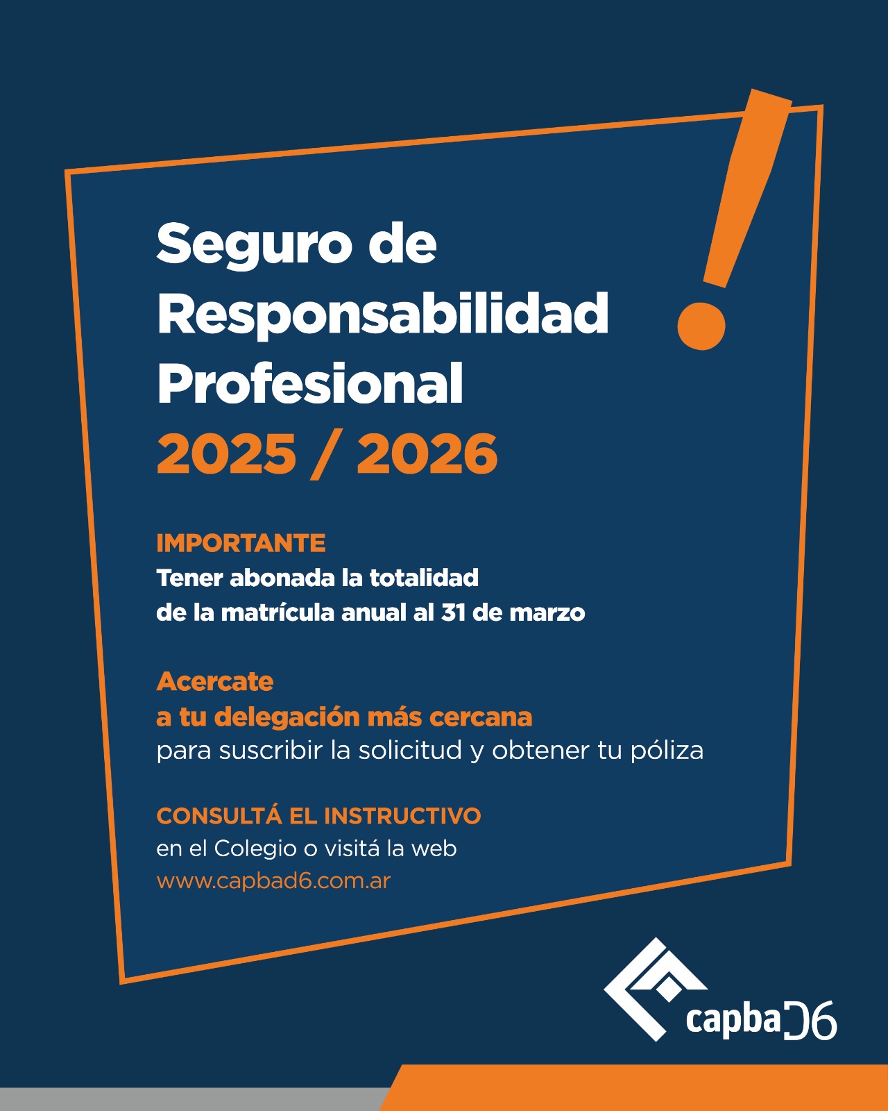 Seguro de Responsabilidad Profesional – 2025 / 2026