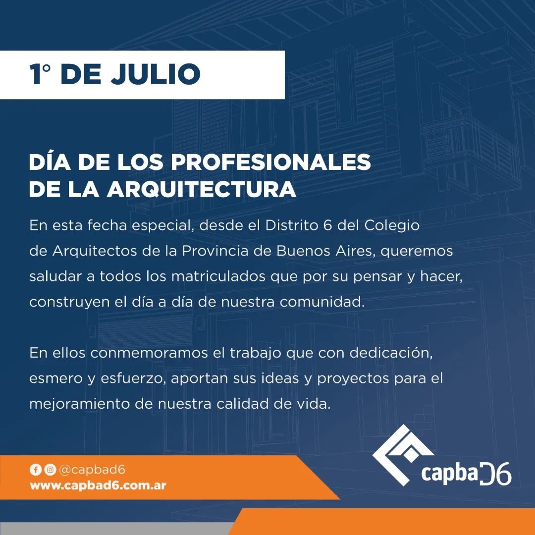 1/7 – Día del Profesional de la Arquitectura
