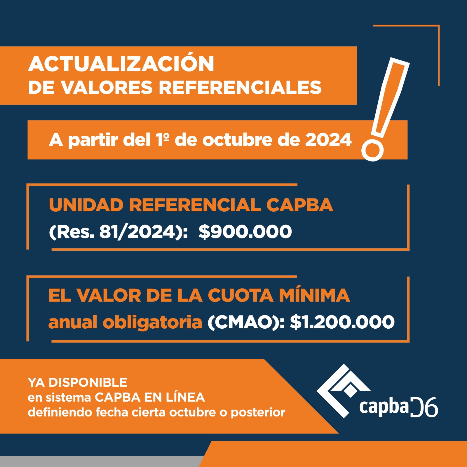 Actualización de valores referenciales