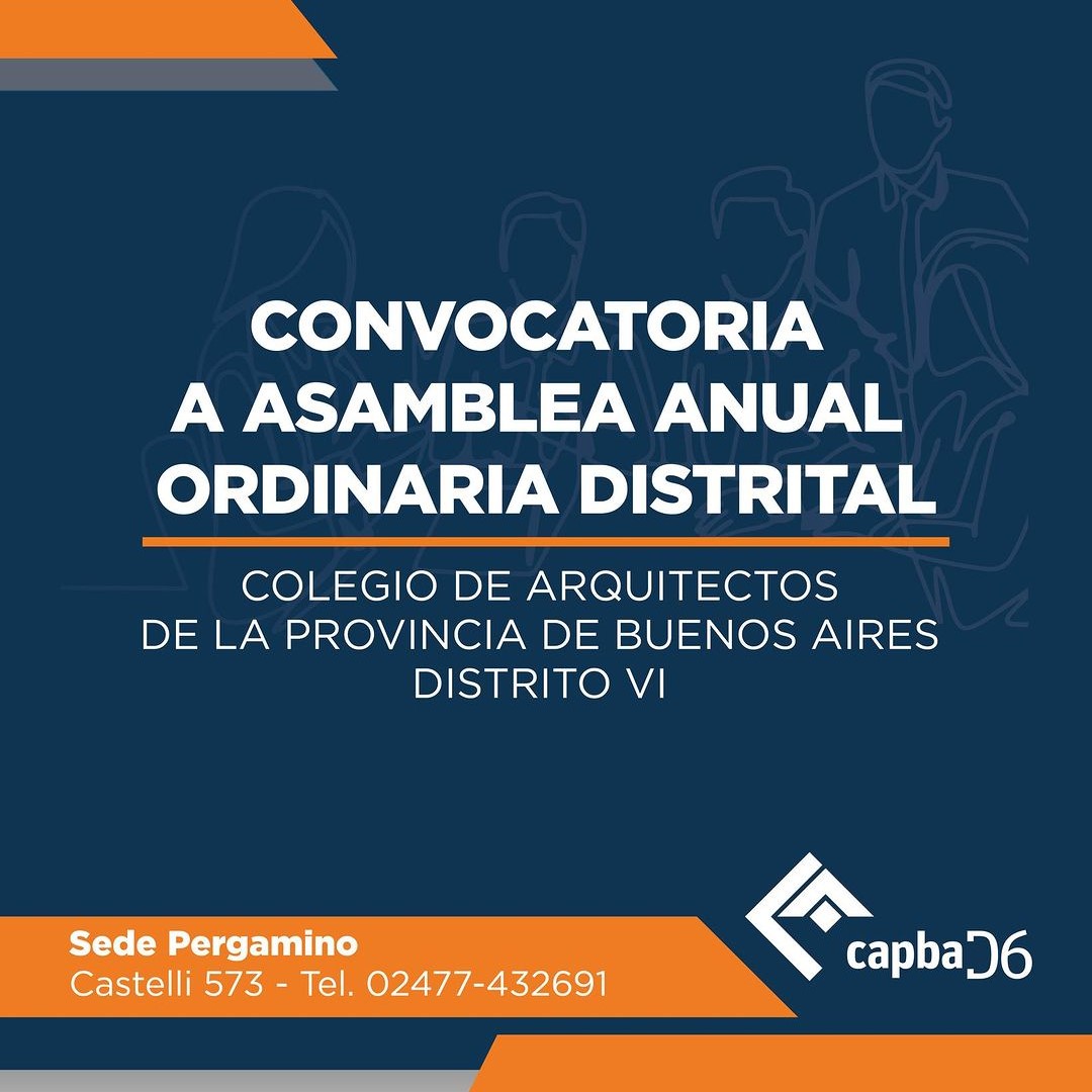 Convocatoria a Asamblea Anual Ordinaria Distrital