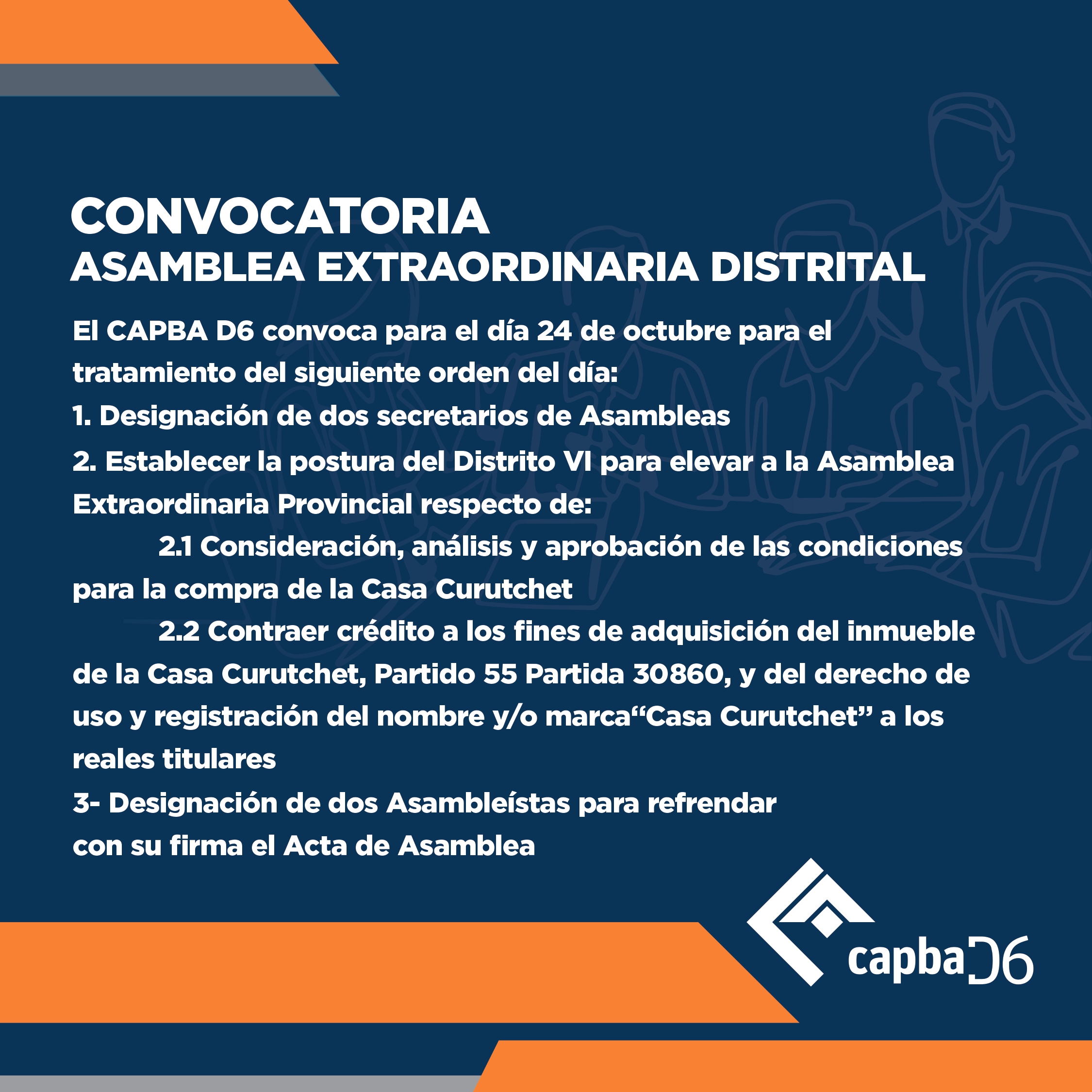 Convocatoria Asamblea Extraordinaria Distrital