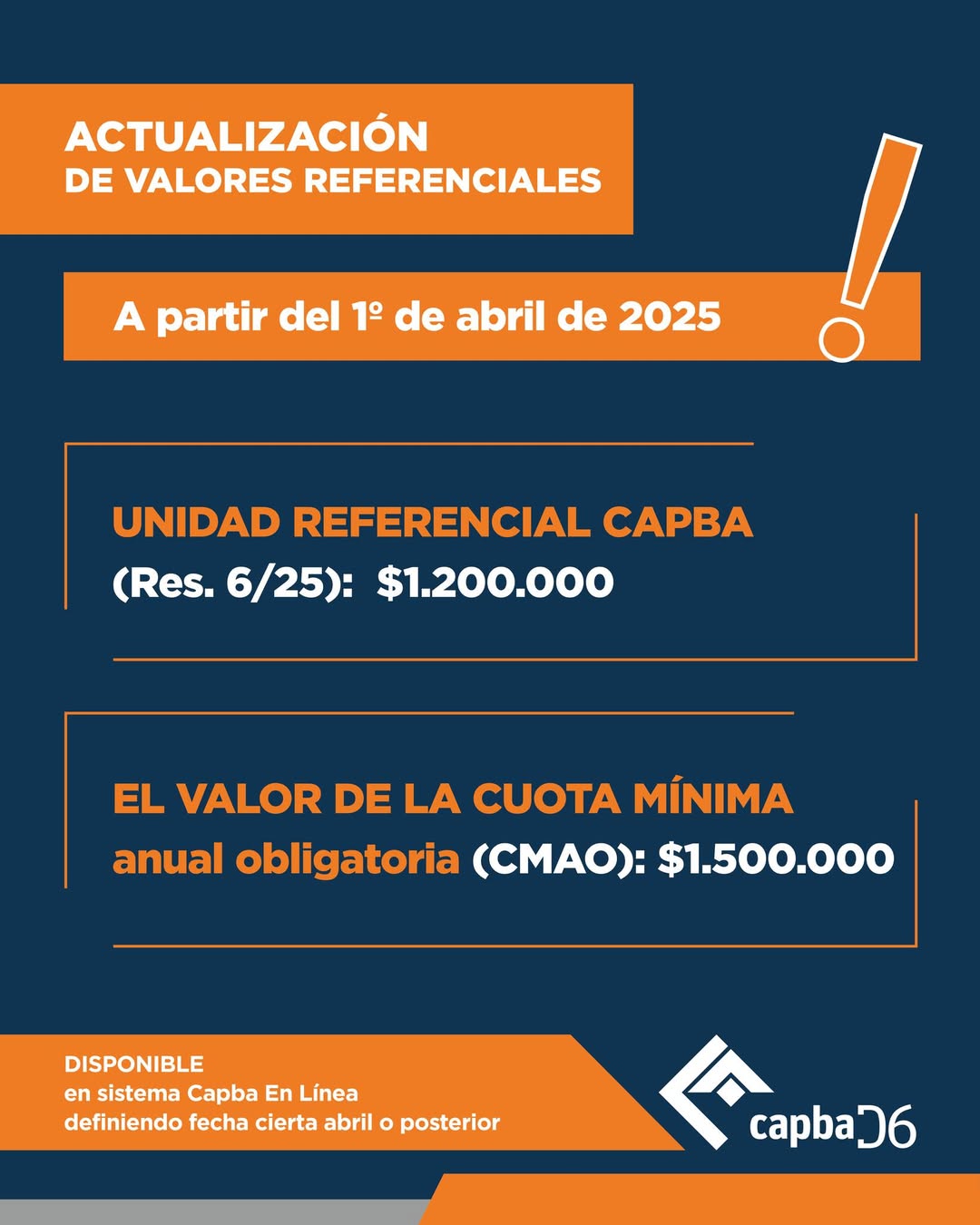 Actualización de valores referenciales