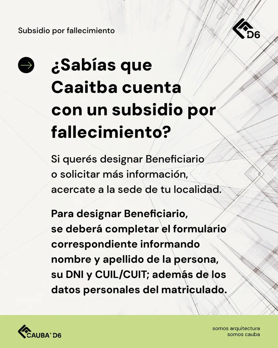 Subsidio por fallecimiento