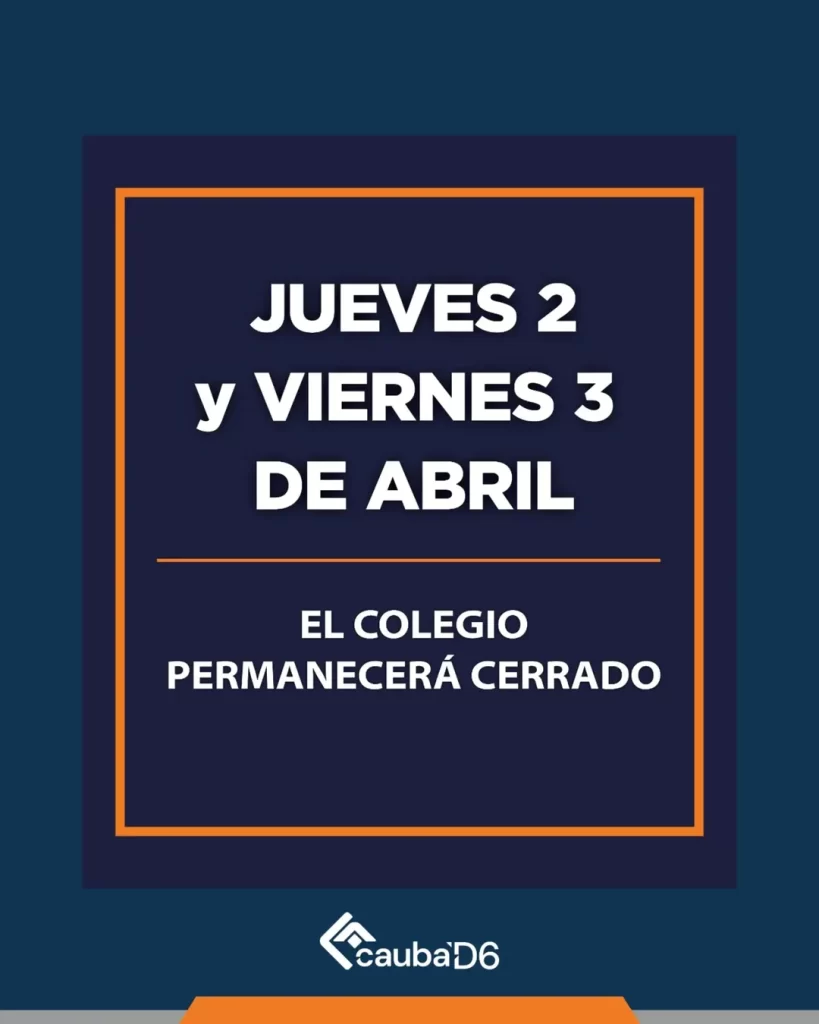 Feriados 2 y 3 de abril