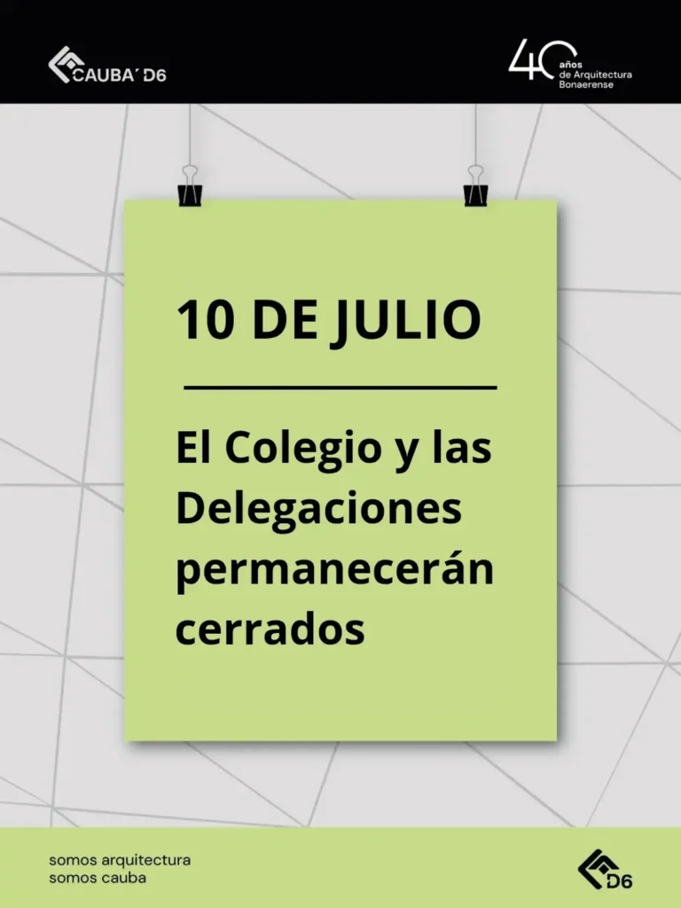 10 de julio: El colegio y las delegaciones permanecerán cerrados