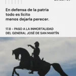 17 de agosto – Paso a la Inmortalidad del General José de San Martín