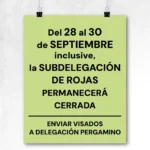 Información importante: Subdelegación Rojas